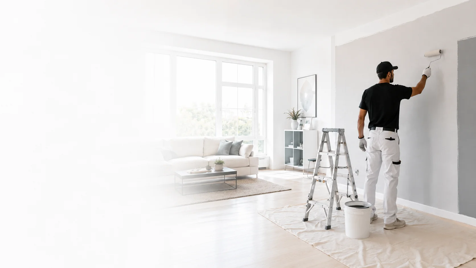 Freshly painted home interior