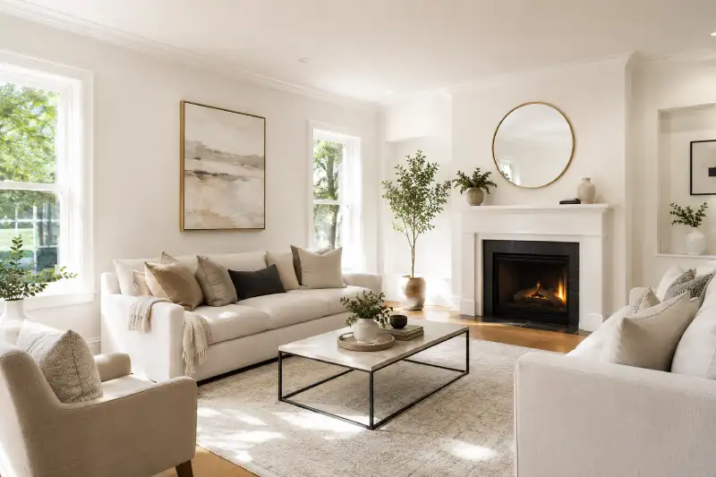 Bright, professionally finished home interior